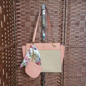 Nanette Lepore Petro Straw Tote Handbag